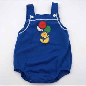 Vintage Carters Baby Romper 12 Months Blue